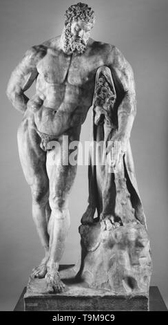 Ercole Farnese. Museo: Museo Archeologico Nazionale di Napoli. Autore: scultura classica tecnica della Roma antica. Foto Stock