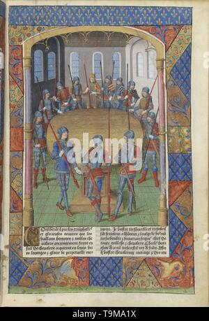 Lancelot du Lac. Le roi Arthur et les chevaliers de la table ronde. Museo: BIBLIOTHEQUE NATIONALE DE FRANCE. Autore: Master di Jacques de Besançon. Foto Stock