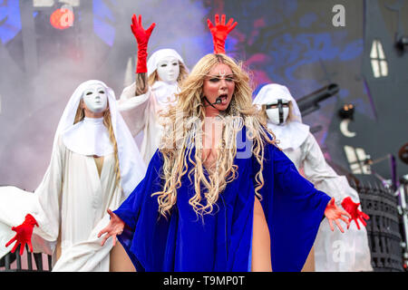 18 maggio 2019 - Columbus, Ohio, Stati Uniti - MARIA orlo di in questo momento durante la Sonic Temple Music Festival presso il MAPFRE Stadium di Columbus, Ohio (credito Immagine: © Daniel DeSlover/ZUMA filo) Foto Stock