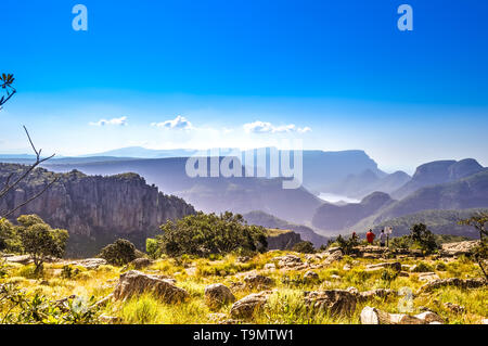 Bellissimo Fiume Blyde canyon vicino a tre rondavels in Sabie Graskop Mpumalanga Foto Stock