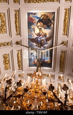 All'interno dipinti Palazzo Reale di Amsterdam in Piazza Dam - interno Royal Palace artwork - Olandese Palace - il palazzo di Amsterdam Paesi Bassi Foto Stock