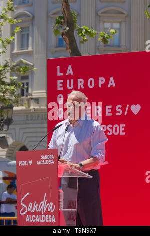 Maggio 19, 2019. Valencia, Spagna. Riunione del PSOE candidato al Parlamento europeo, Josep Borrell Foto Stock