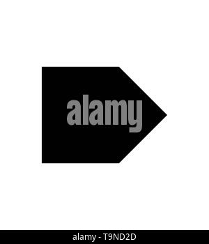 Icona a forma di freccia simbolo vettore. Icona a forma di freccia segno Foto Stock