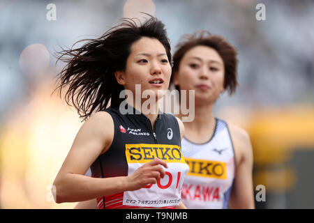 Osaka, Giappone. 19 Maggio, 2019. Anna Doi (JPN) : atletica leggera IAAF World Challenge Seiko Golden Grand Prix 2019 Osaka Donne 100m Finale allo stadio Yanmar Nagai di Osaka in Giappone . Credito: AFLO/Alamy Live News Foto Stock