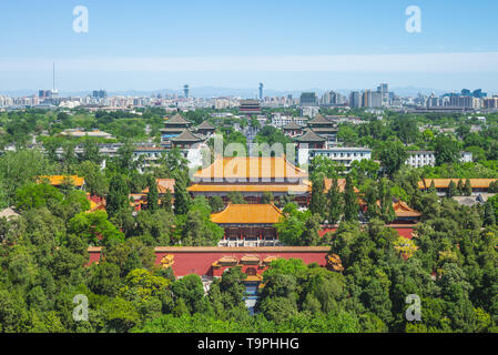 Scenario del Parco Jingshan a Pechino in Cina Foto Stock