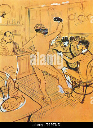 Henri de Toulouse-Lautrec - chocolat dancing irish american bar c 1896 Foto Stock