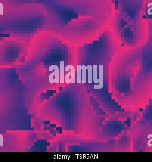 Arte pixel dello sfondo. Illustrazione Vettoriale. Piazza astratto modello di pixel. Sfondo di mosaico Illustrazione Vettoriale