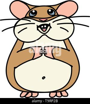 Scandi vettore animale cartoon clip art di criceto carino Illustrazione Vettoriale