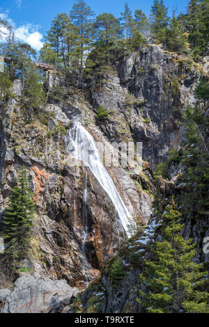 La cascata nel Parco Nazionale del Mercantour, alpi marittime, , France Foto Stock