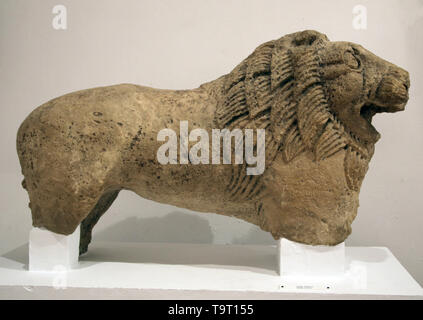 Lion iberica. 3a-2nd centuris. Espera, Cadiz, Spagna. Pre-romane i popoli. Museo archeologico di Siviglia. Spagna. Foto Stock