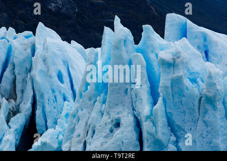 Dettaglio Immagini del Ghiacciaio Perito Moreno nel parco nazionale Los Glaciares nella regione di Patagonia Argentina, sulla punta meridionale del Sud America. Foto Stock