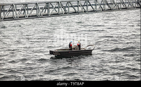 Lavoratori Portuali in Alaska Foto Stock