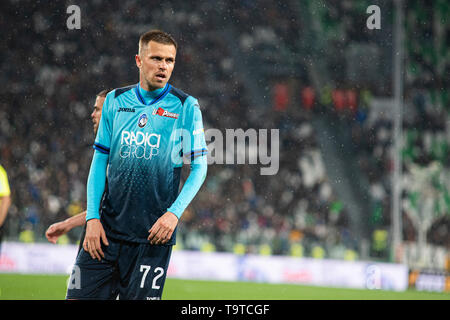 Durante la Serie A, la partita di calcio. Juventus vs Atalanta. Il punteggio finale è stato 1-1 in Allianz Stadium, a torino, Italia 19 maggio 2019 Foto Stock