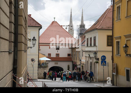 La porta di pietra (kamenita vrata), Zagabria, Croazia, UE Foto Stock