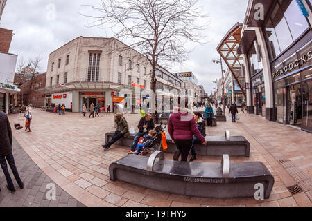 Il Moro, Sheffield, Vista fisheye Foto Stock