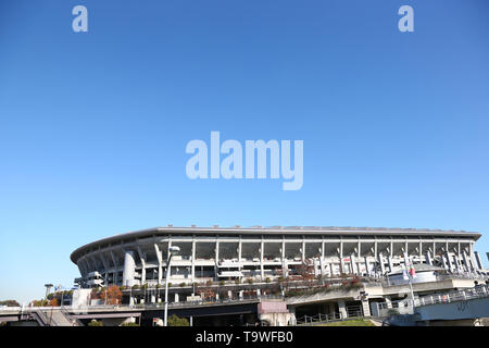 FILE : vista generale di International Stadium Yokohama venue per la Coppa del Mondo di Rugby 2019 che si terrà in Giappone. Immagine presa Novembre 30, 2013 a 2013 J.League Division 1 corrispondenza tra Yokohama f Marinos 0-2 Albirex Niigata nel Kanagawa, Giappone. Credito: Kenzaburo Matsuoka/AFLO/Alamy Live News Foto Stock