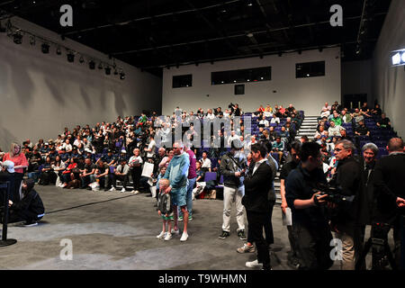 Glasgow, Regno Unito. Il 17 maggio 2019. Vista generale del pugilato : Gazzetta pesa per il peso gallo IBF title bout, semifinali del World Boxing Super Serie - torneo di peso Gallo, a Glasgow in Scozia . Credito: Hiroaki Yamaguchi/AFLO/Alamy Live News Foto Stock