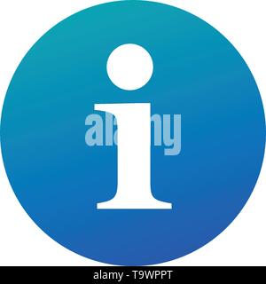 Icona Info Flat pulsante informazioni segno, simbolo, adesivo. Per la telefonia mobile di interfaccia utente. Illustrazione di vettore isolato su bianco Illustrazione Vettoriale