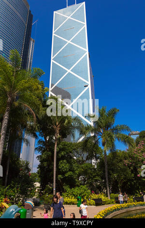 La Bank of China tower, skyline di Hong Kong SAR, Cina Foto Stock