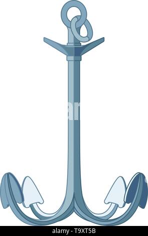 Vettore profilo piatto mare icona ancoraggio vintage Illustrazione Vettoriale