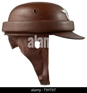 Un casco per ciclisti del motore del motore gendarmerie maker Lubstein, Berlino " Erel Sonderklasse' storica, storica del xx secolo, Additional-Rights-Clearance-Info-Not-Available Foto Stock