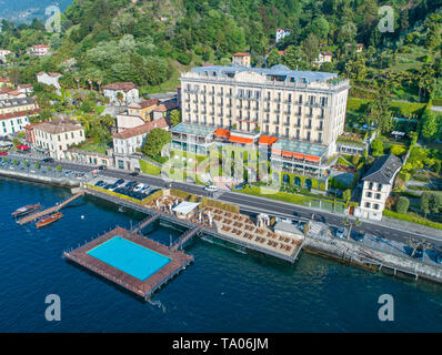 Hotel di lusso sul lago di Como, il Grand Hotel di Tremezzo. Vacanze in Italia Foto Stock