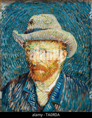 Vincent van Gogh, autoritratto con feltro grigio Hat, 1887 Foto Stock