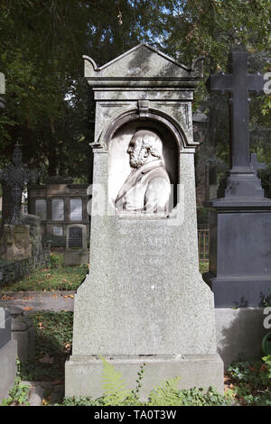 La Tomba di Otto Gandtner, Alter Friedhof cimitero, Bonn, Renania settentrionale-Vestfalia, Germania, Europa Foto Stock