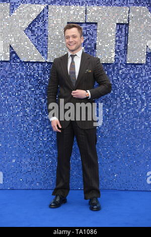 Londra - 20 Maggio 2019: Taron Egerton assiste la Rocketman premiere del film Foto Stock