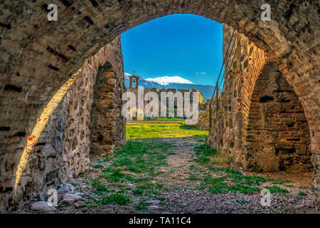 Castello da qualche parte in Grecia Foto Stock