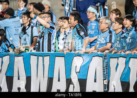 Kogarah, Australia. 21 Maggio, 2019. Kawasaki Frontale sostenitori durante l'AFC Champions League match tra Sydney FC e Kawasaki frontale al Giubileo Stadium, Kogarah, Australia il 21 maggio 2019. Foto di Peter Dovgan. Solo uso editoriale, è richiesta una licenza per uso commerciale. Nessun uso in scommesse, giochi o un singolo giocatore/club/league pubblicazioni. Credit: UK Sports Pics Ltd/Alamy Live News Foto Stock