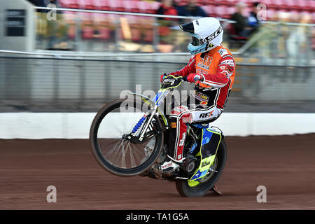 Manchester, Regno Unito. Il 20 maggio 2019. MANCHESTER, Inghilterra xx può Swindon's Troy Batchelor durante la SGB Premiership match tra Belle Vue Aces e Swindon Robins presso il National Speedway Stadium e Manchester lunedì 20 maggio 2019. (Credit: Eddie Garvey | MI News) Credito: MI News & Sport /Alamy Live News Foto Stock