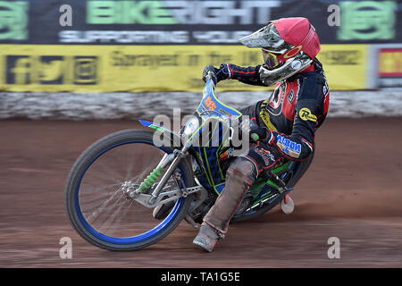 Manchester, Regno Unito. Il 20 maggio 2019. MANCHESTER, Inghilterra xx può Belle Vue Dan Bewley durante la SGB Premiership match tra Belle Vue Aces e Swindon Robins presso il National Speedway Stadium e Manchester lunedì 20 maggio 2019. (Credit: Eddie Garvey | MI News) Credito: MI News & Sport /Alamy Live News Foto Stock