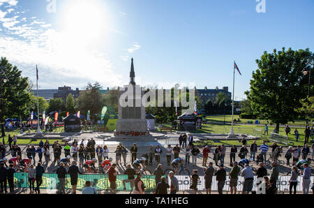 Birkenhead, Merseyside, Regno Unito. 21 Maggio, 2019. OVO energia serie Tour in Bicicletta; gli uomini velocità attraverso la piazza Credito: Azione Sport Plus/Alamy Live News Foto Stock