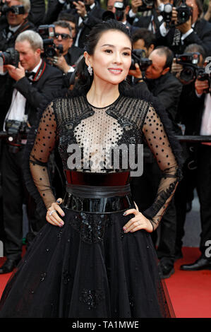 Zhang Ziyi frequentando il 'una volta in Hollywood' premiere durante la 72a Cannes Film Festival presso il Palais des Festivals il 21 maggio 2019 a Cannes, Francia Foto Stock