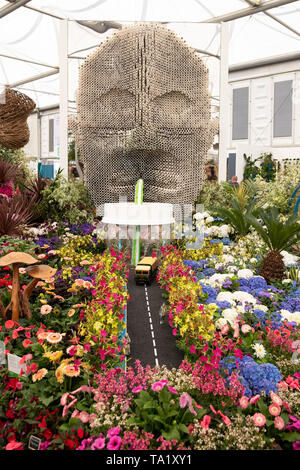 Floella del futuro un fiore in stand by del consiglio comunale di Birmingham si è visto come le porte aperte al pubblico la RHS Chelsea Flower Show presso il Royal Hospital Chelsea, Londra. Foto Stock