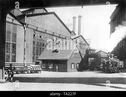 La Krupp lavora a Essen con la società originale edificio della Krupp costruito nel 1822. Foto Stock