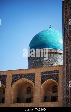 Cupola di Mir-i-Arab Madrasah, Bukhara, Uzbekistan Foto Stock