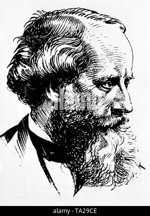 James Clerk Maxwell, fisico inglese, classificati fenomeni ottici nella teoria di elettricità. Foto Stock