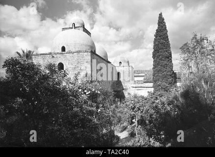 San Giovanni degli Eremiti (St. Giovanni degli Eremiti) è una chiesa costruita su una moschea nel 1132 e un punto di riferimento di Palermo. Le cupole sono la prova di un'influenza araba. Foto Stock