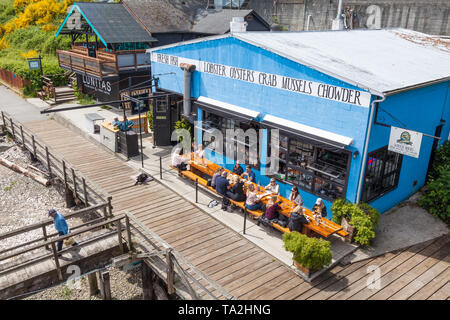 Punto di riferimento locale di Smitty's Oyster House in Gibsons sbarco sulla Costa del Sole della Columbia Britannica Foto Stock