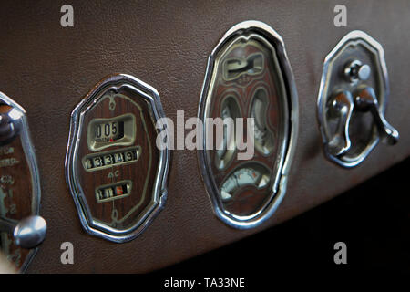 1926 Master Buick Roadster Sport interni e quadro della strumentazione Foto Stock