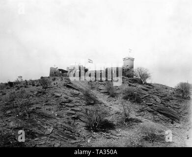 Costruito come un orologio e torre di segnale, il castello Sperlingslust è stata occasionalmente utilizzato come una birra taverna e ristorante. Dal 1913, è chiamato il castello di Schwerinsburg. Foto Stock