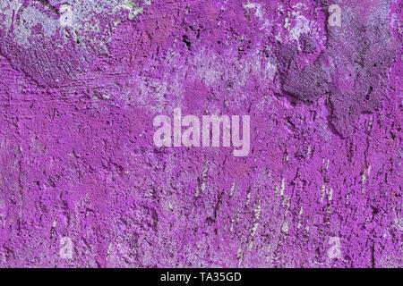 Viola la parete in gesso di consistenza e di sfondo Foto Stock