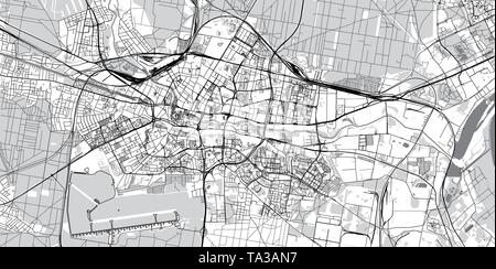 Vettore urbano mappa della città di Bydgoszcz (Polonia) Illustrazione Vettoriale