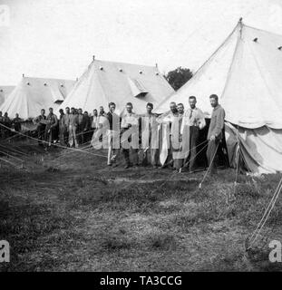 Boers catturata dal Sud Africa, campo di concentramento 1899-1902: Boers in un campo di prigionia alle Bermuda - scuola per adulti. Foto Stock