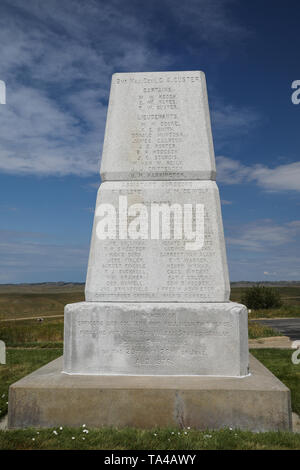 Custer's Last Stand un monumento al Little Bighorn Battlefield National Monument in Montana, USA Foto Stock