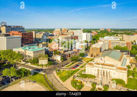 Vista aerea di Trenton New Jersey skyline Foto Stock