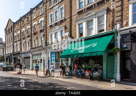 Greenberry Café, Regent's Park Rd, Primrose Hill, London, NW1 8UR, Inghilterra, Regno Unito. Foto Stock