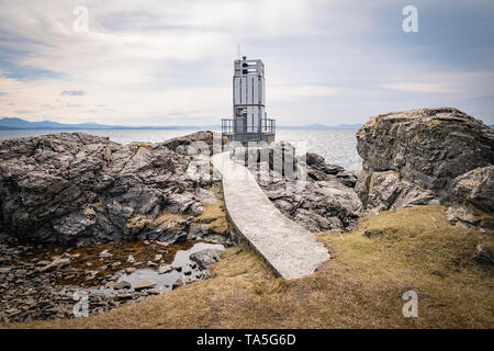Sleat Point Lighthouse, Skye, Scotland, Regno Unito Foto Stock